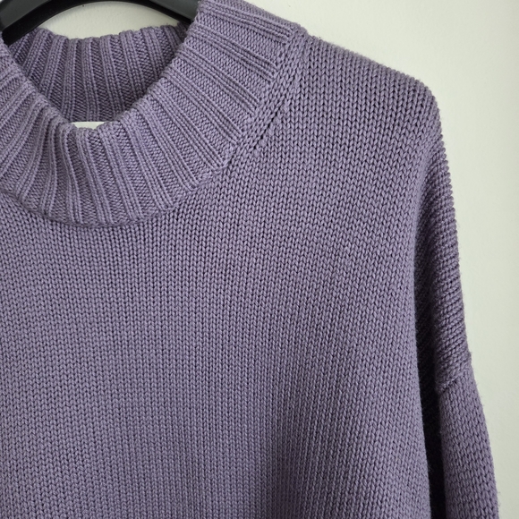 Wilfred 100% Merino Harper Soft Lilac Purple Cropped Sweater EUC Sz 2X - Picture 3 of 13